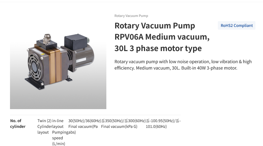 Screenshot 2023 10 06 at 22 55 46 Rotary Vacuum Pump PISCO PNEUMATIC EQUIPMENT