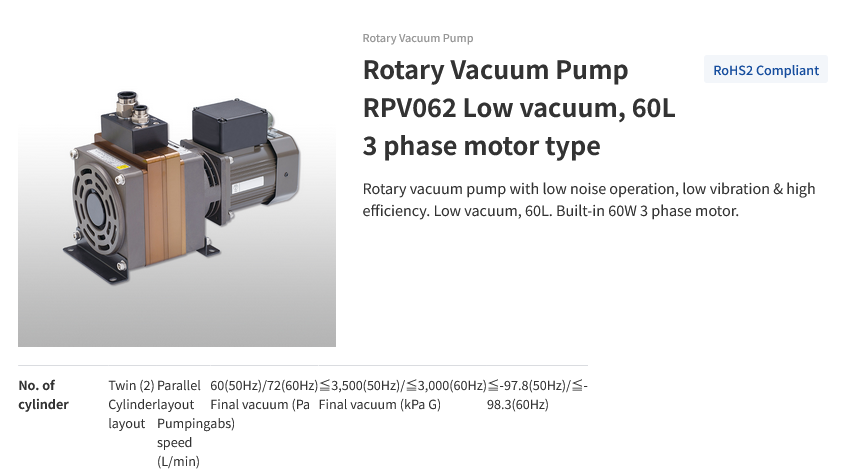 Screenshot 2023 12 25 at 17 42 52 Rotary Vacuum Pump PISCO PNEUMATIC EQUIPMENT