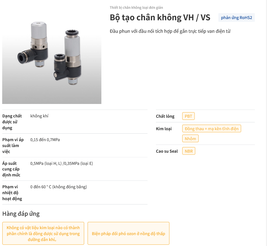 Vacuum Generator VH・VS (Bộ tạo chân không VH / VS) Screenshot 2024 01 05 at 10 44 58 Bo tao chan khong don gian