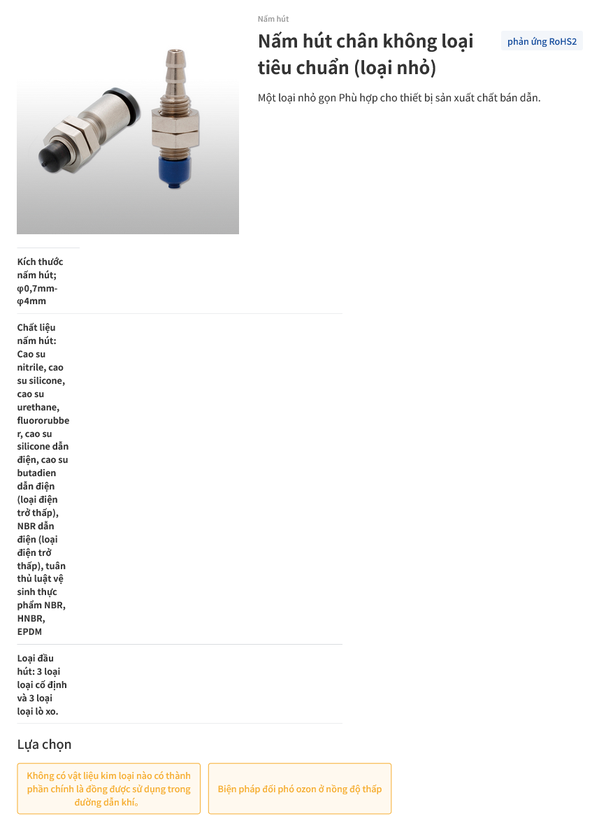 Vacuum Pad Standard Type (Small-sized type) (Nấm hút chân không loại tiêu chuẩn (loại nhỏ)) Screenshot 2024 01 09 at 09 24 54 Nam hut chan khong