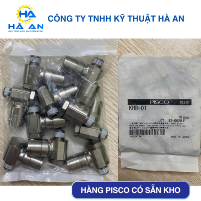 KH8-01 Đầu nối khí nén Khớp nối đồng mạ niken PISCO kh8 01 1