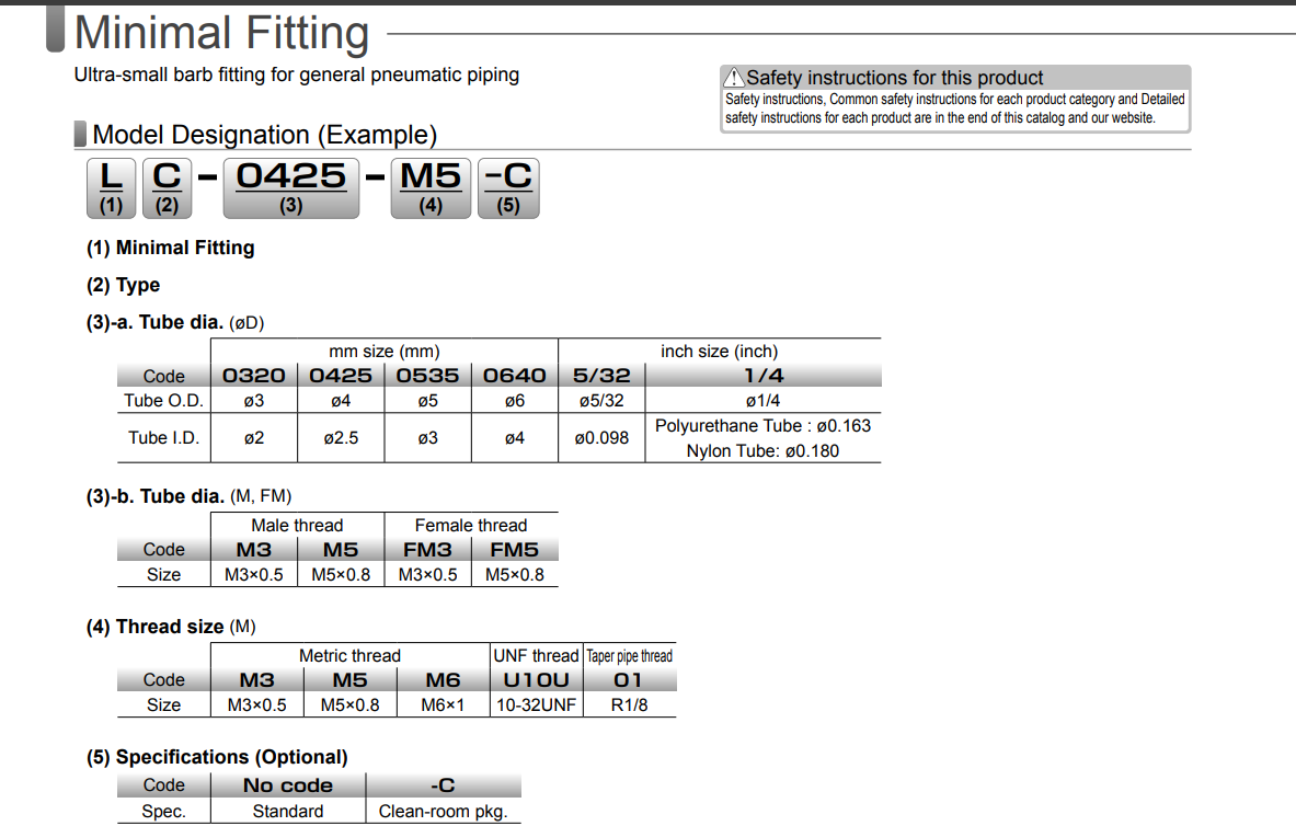 LH-0425-M3 Đầu nối khí nén khớp nối dạng khuỷu tay PISCO lh 0425 m3 pisco