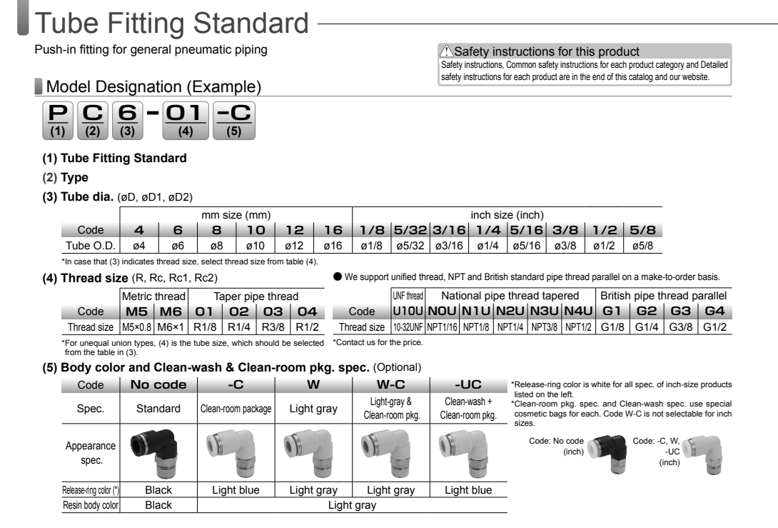PL4-M5 Đầu nối khí nén cong ống 4mm ren ngoài 5mm PISCO pl4 m5 pisco