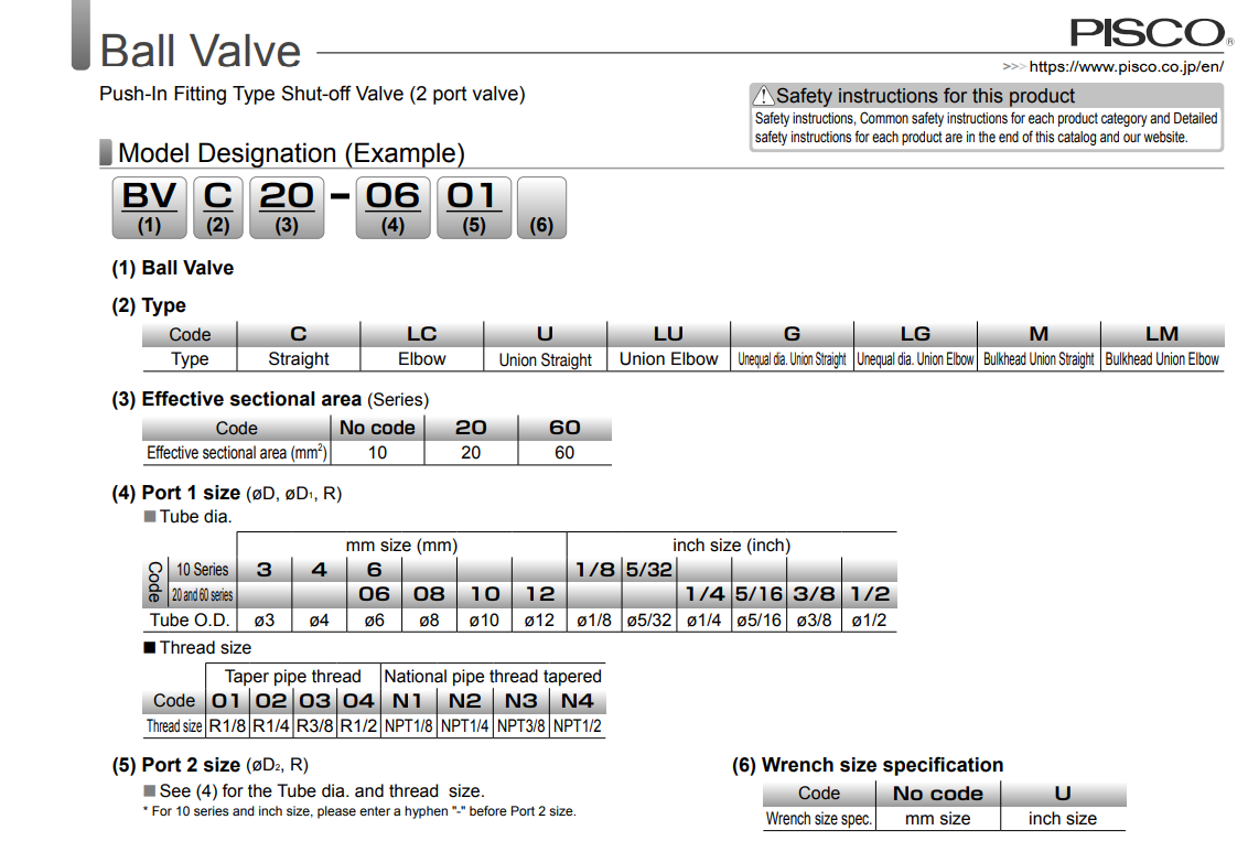 BVU20-0606 Van bi PISCO bvu20 0606 1