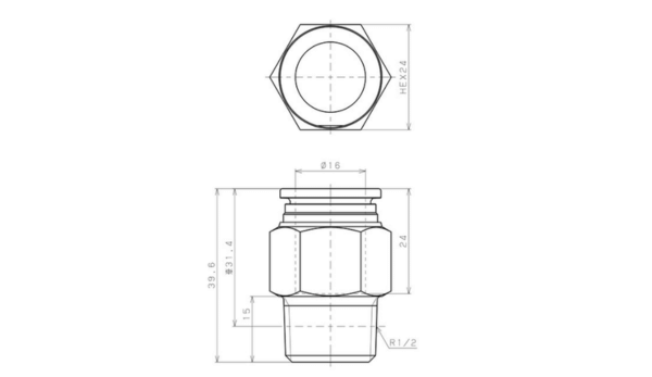SSPC16-03 Đầu nối khí nén Inox SUS316 chống mòn PISCO sspc16 03