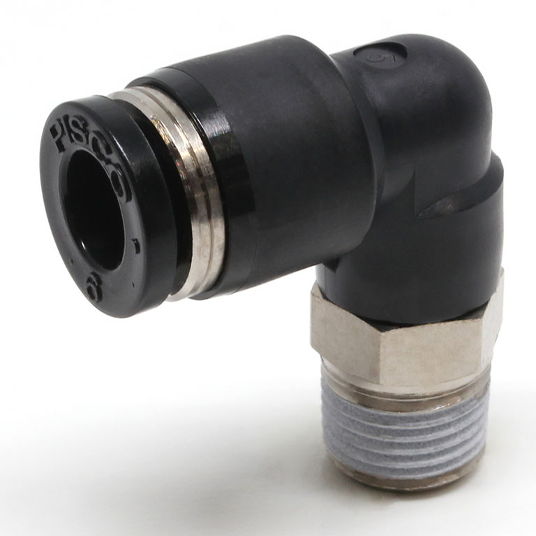 PL6-01 Đầu nối khí nén cong L Ống 6mm PISCO pl6 01 dau noi khi nen cong l ong 6mm pisco
