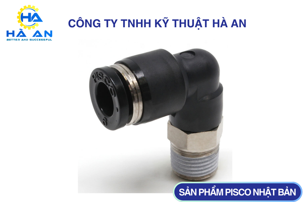 PL6-01/PL6-01M Đầu nối khí nén cong L Ống 6mm PISCO pl6 01