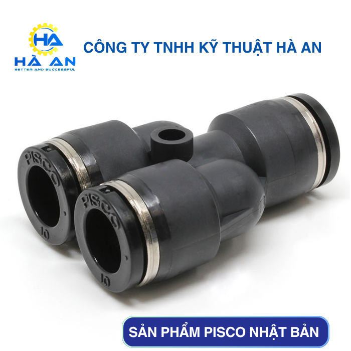 PY10 Khớp nối chữ Y Đầu nối khí nén phi 10 PISCO py10 khop noi chu y phi 10 pisco 1