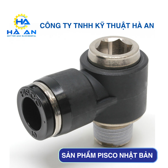 POL10-02, POL10-02-C, POL10-02W Đầu nối khí nén cong khớp nối khuỷu tay PISCO pol10 02 pol10 02 c pol10 02w