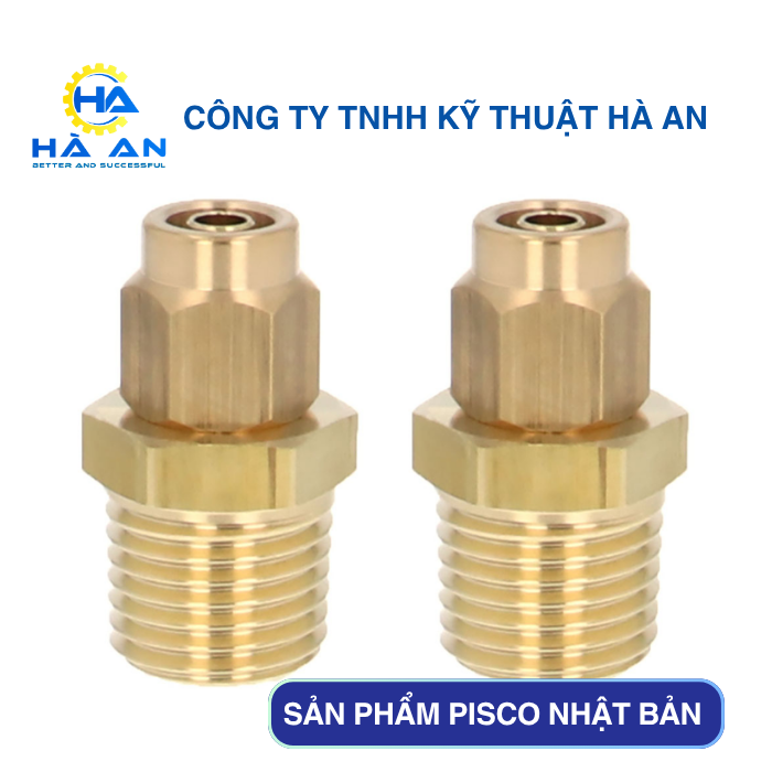 NKC0640-02 Đầu nối thẳng 6x4mm Khớp nối đồng thau PISCO